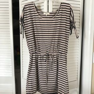 Umgee Stripe Dress with Drawstring Waist.